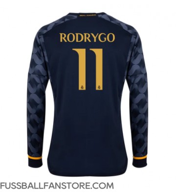 Real Madrid Rodrygo Goes #11 Replik Auswärtstrikot 2023-24 Langarm